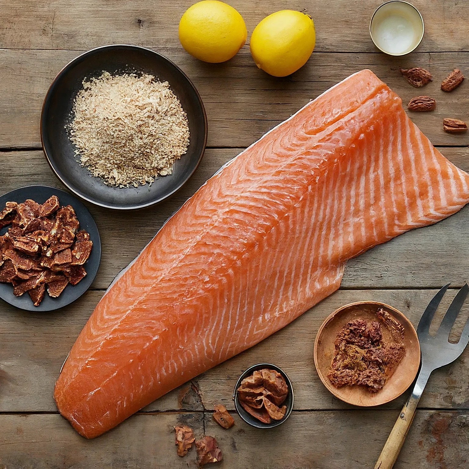 Ingredients for Maple Pecan Crusted Salmon