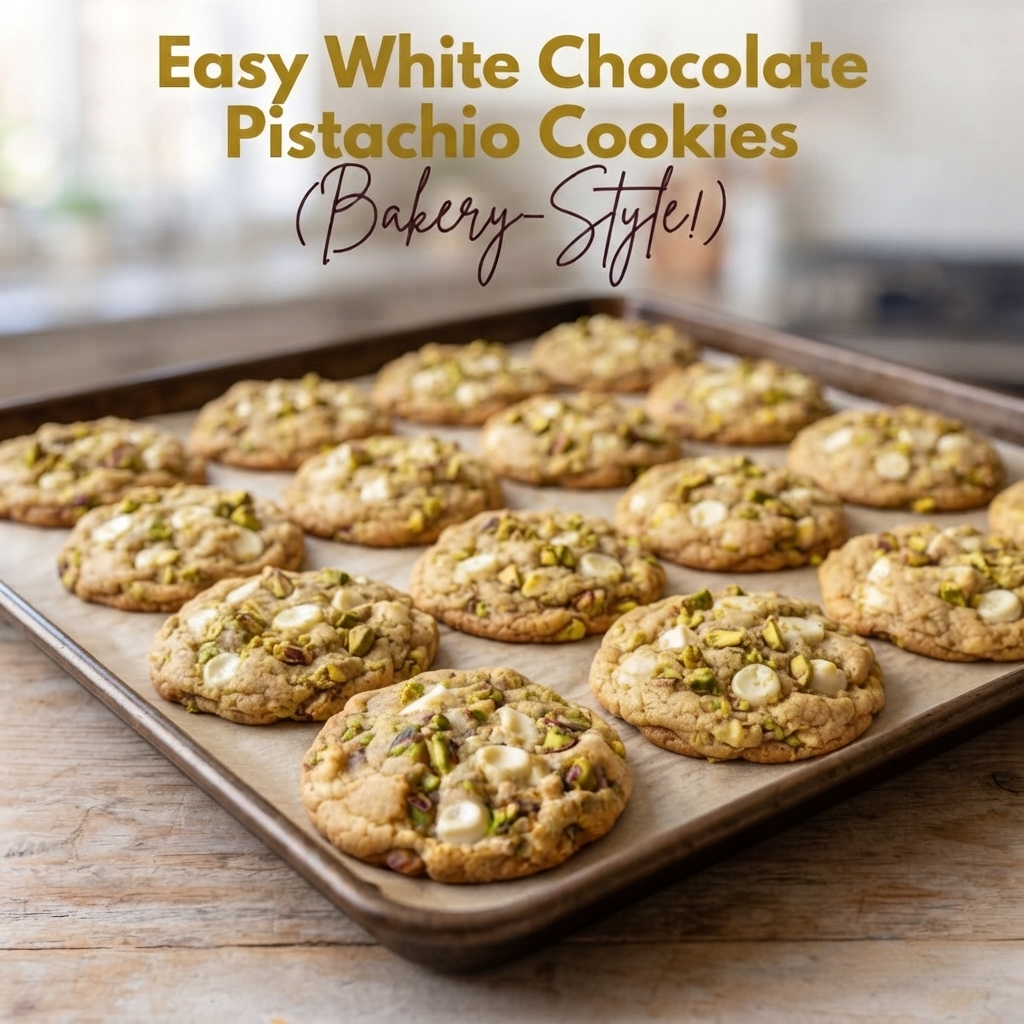 Easy White Chocolate Pistachio Cookies