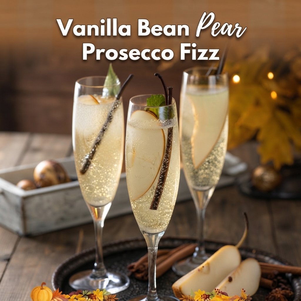 Vanilla Bean Pear Prosecco Fizz