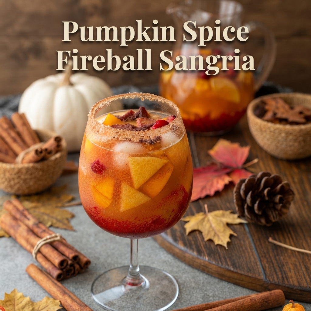 Pumpkin Spice Fireball Sangria