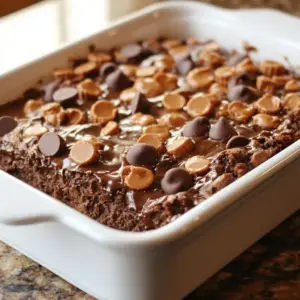 Peanut Butter Cup Dump Cake