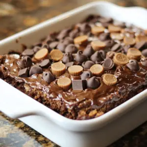 Peanut Butter Cup Dump Cake
