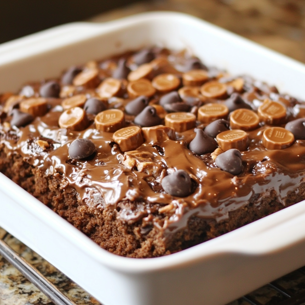 Peanut Butter Cup Dump Cake