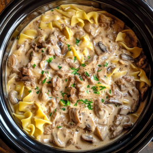 Slow Cooker Beef Stroganoff