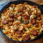 Cajun Chicken and Sausage Pasta Skillet