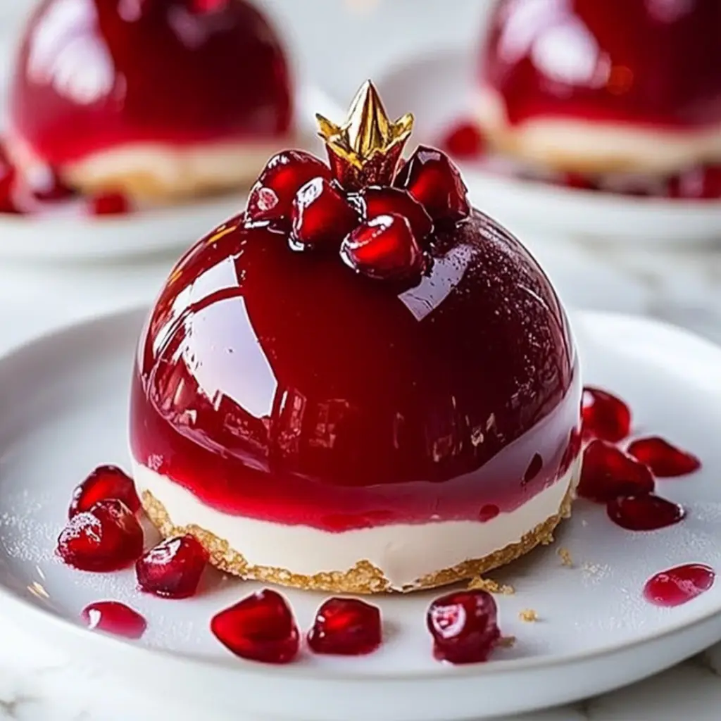 Glossy Pomegranate Mousse Domes