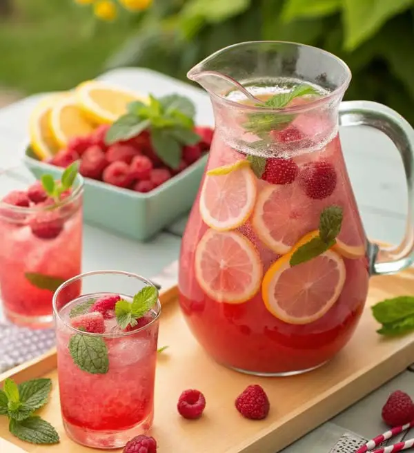 Raspberry Lemonade Vodka Spritzer