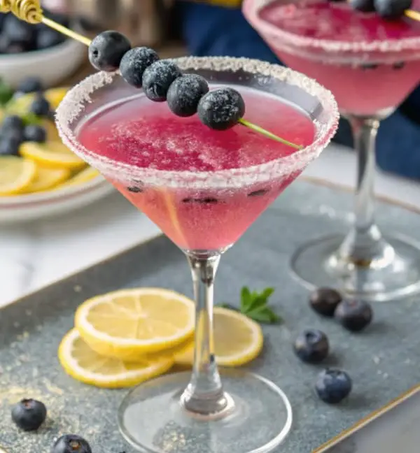 Blueberry Lemon Drop Martini