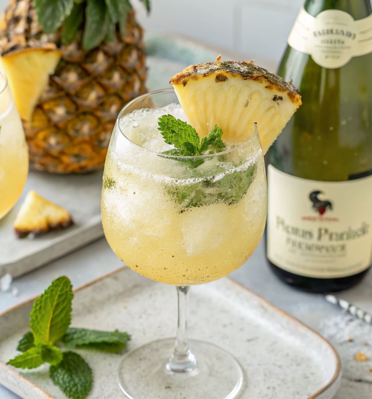 Pineapple Prosecco Breeze Cocktail