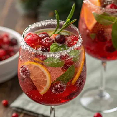 Festive Christmas Cocktail: Holly Jolly Spritz