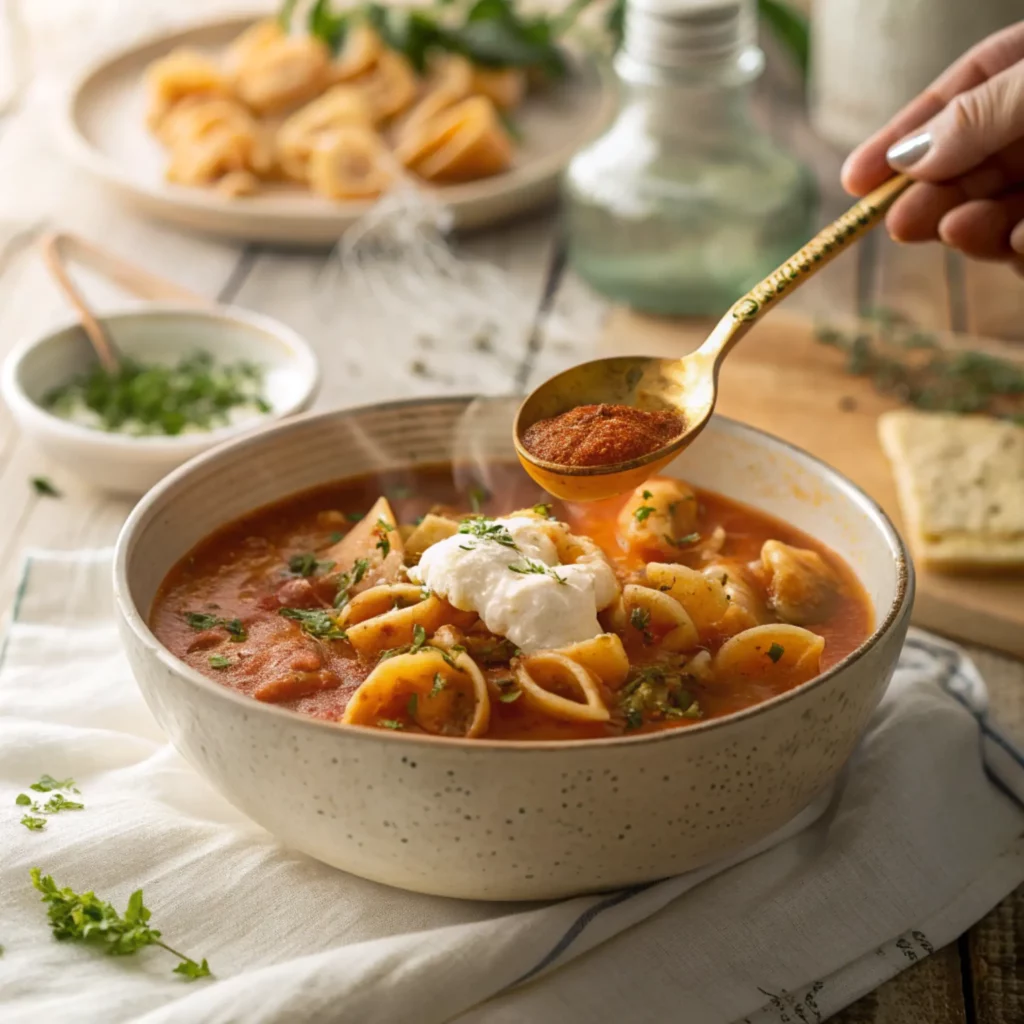 One-Pot "Skinny" Lasagna Soup