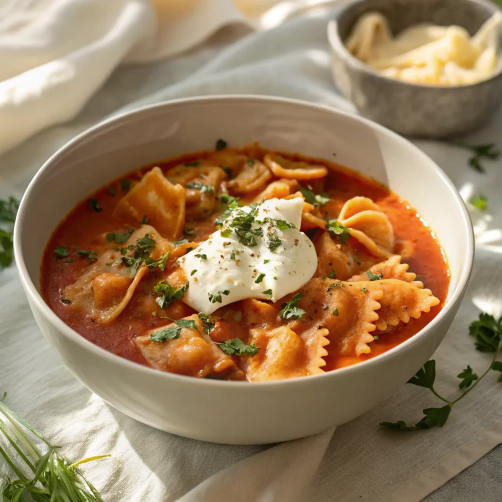 One-Pot "Skinny" Lasagna Soup