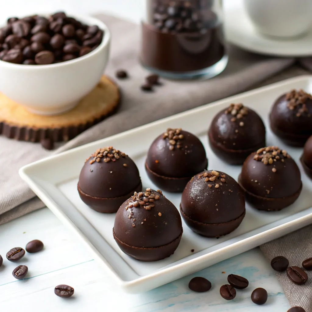 Dark Chocolate Espresso Martini Truffles