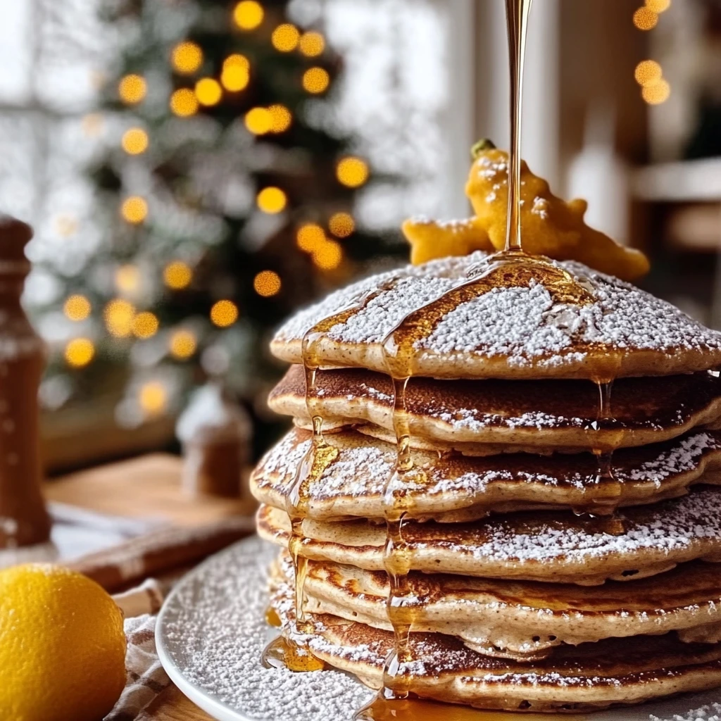 Gingerbread Pancakes with Maple Syrup