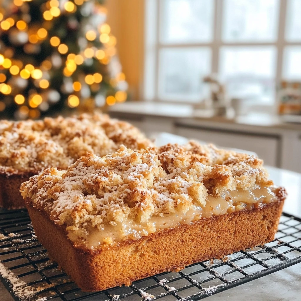Eggnog Quick Bread with Crumb Topping