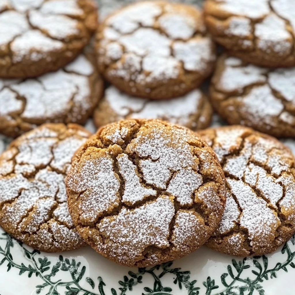 Gingerbread Crinkle Cookies