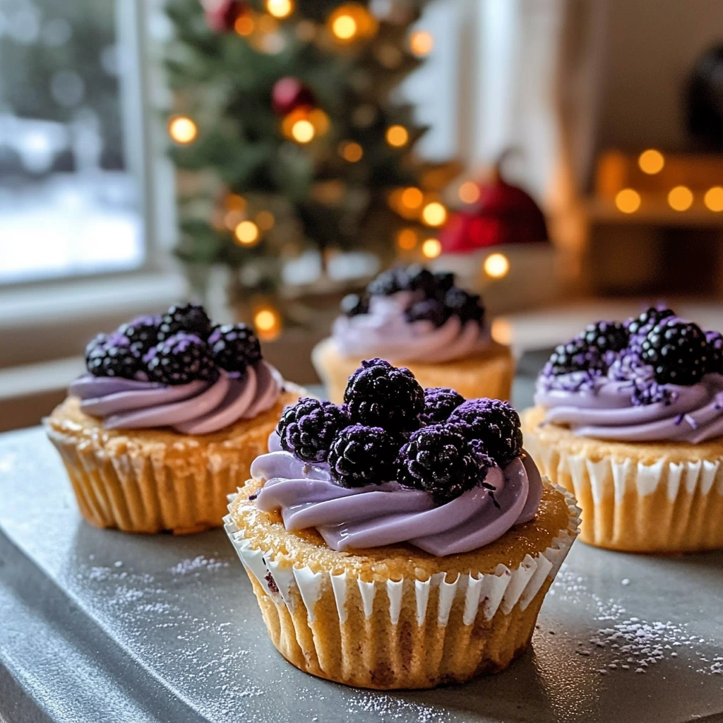 Mini Blackberry Lavender Cheesecakes