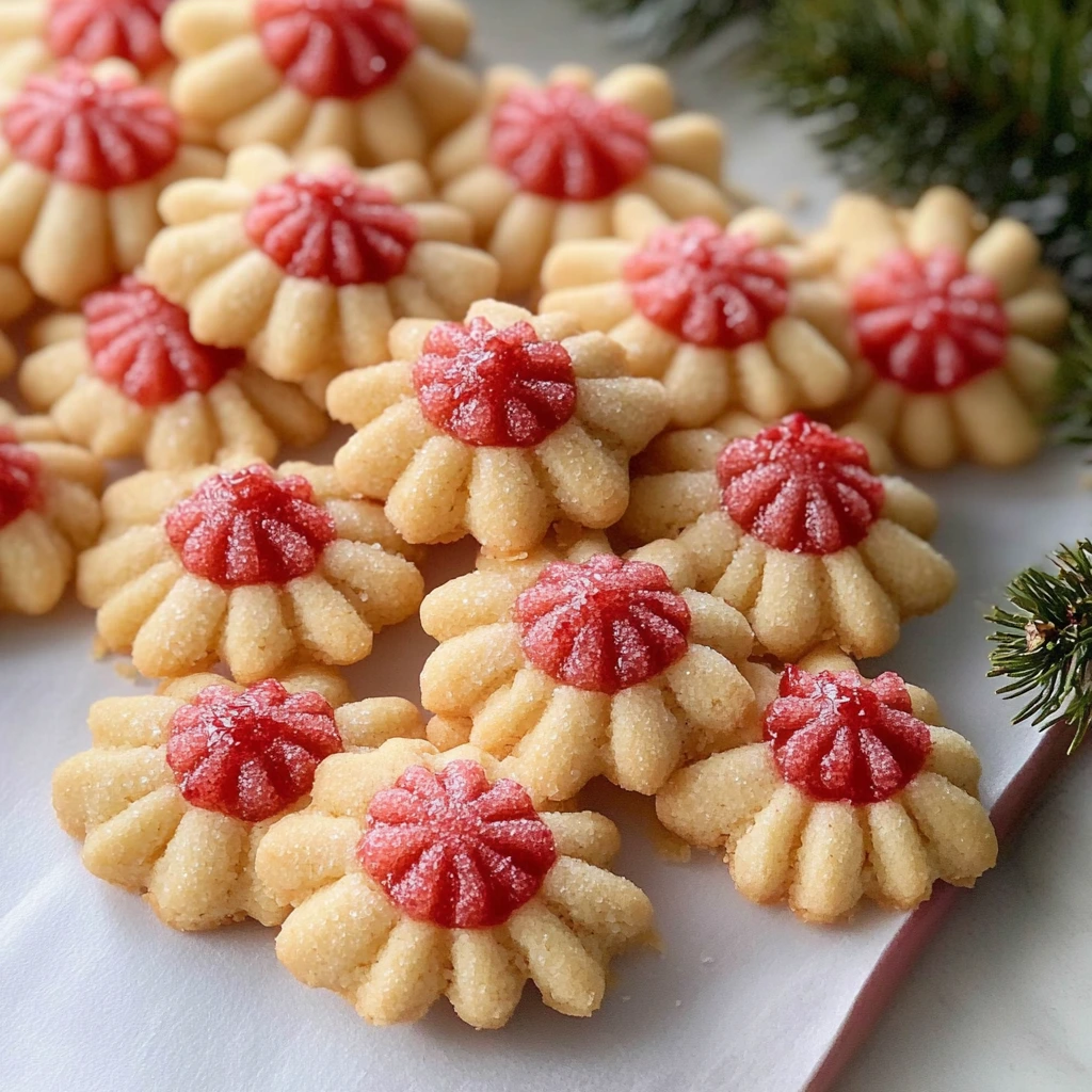 Cranberry Spritz Cookies