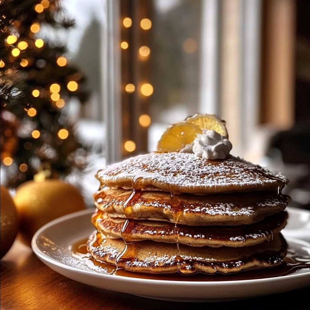 Gingerbread Pancakes with Maple Syrup