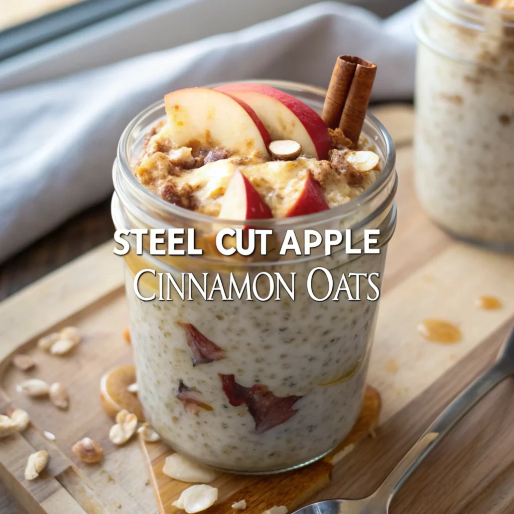 Overnight "Steel Cut" Apple Cinnamon Oats
