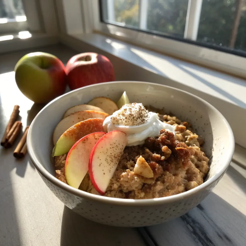 Overnight "Steel Cut" Apple Cinnamon Oats