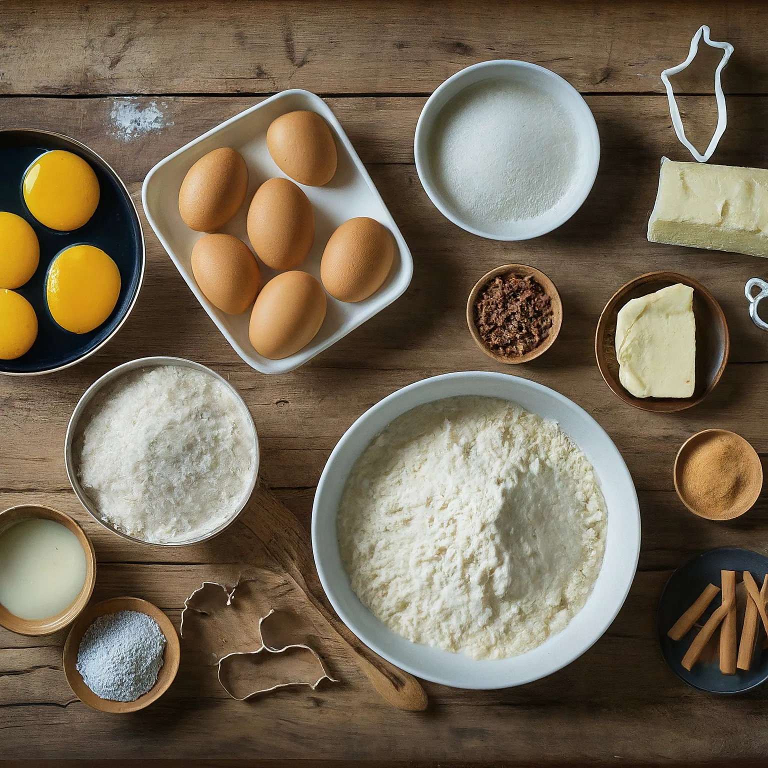 Fresh ingredients for preparing The Perfect No-Spread Cut-Out Sugar Cookies: 7 Secrets for the Ultimate Never-Fail Treat