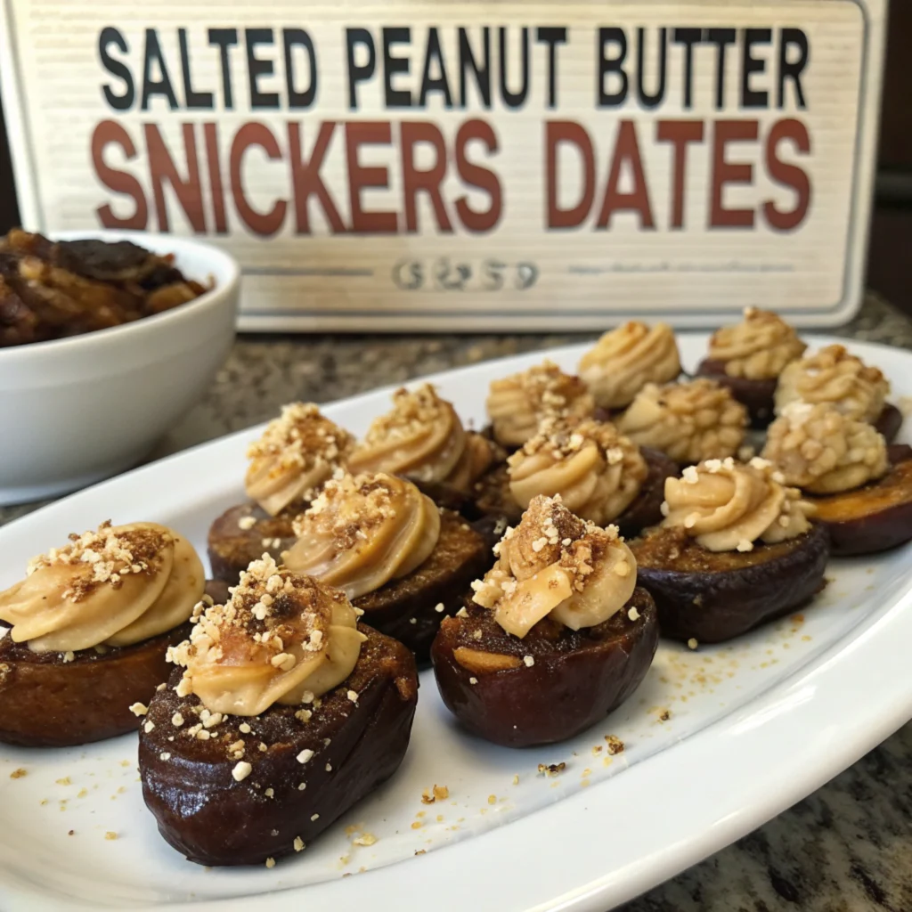 Salted Peanut Butter "Snickers" Dates