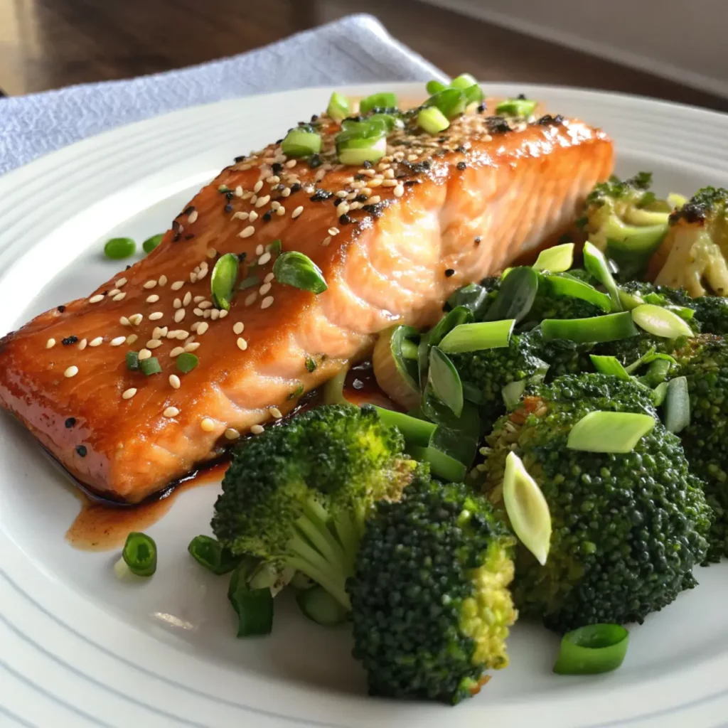 Sheet-Pan Miso-Glazed Salmon & Charred Broccoli