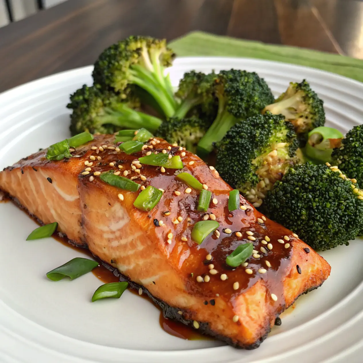 Sheet-Pan Miso-Glazed Salmon & Charred Broccoli