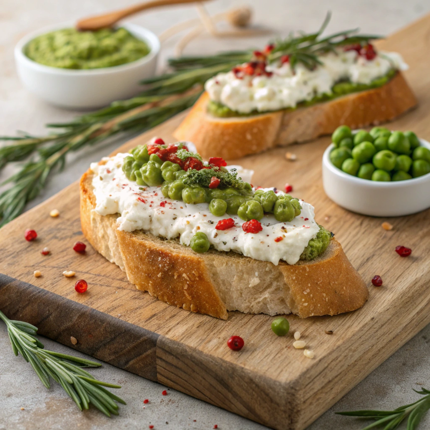 Whipped Burrata & Smashed Pea Toast