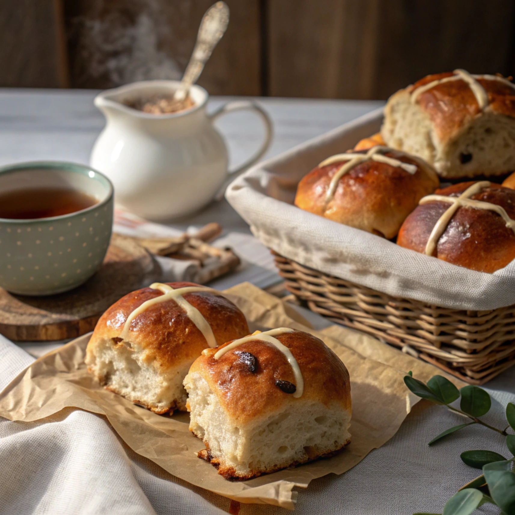Sourdough Hot Cross Buns