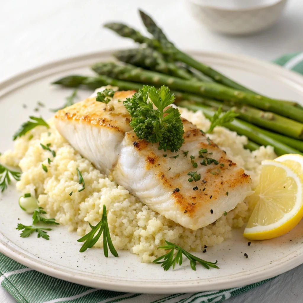 Cashew-Crusted Cod with Roasted Asparagus