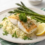 Cashew-Crusted Cod with Roasted Asparagus