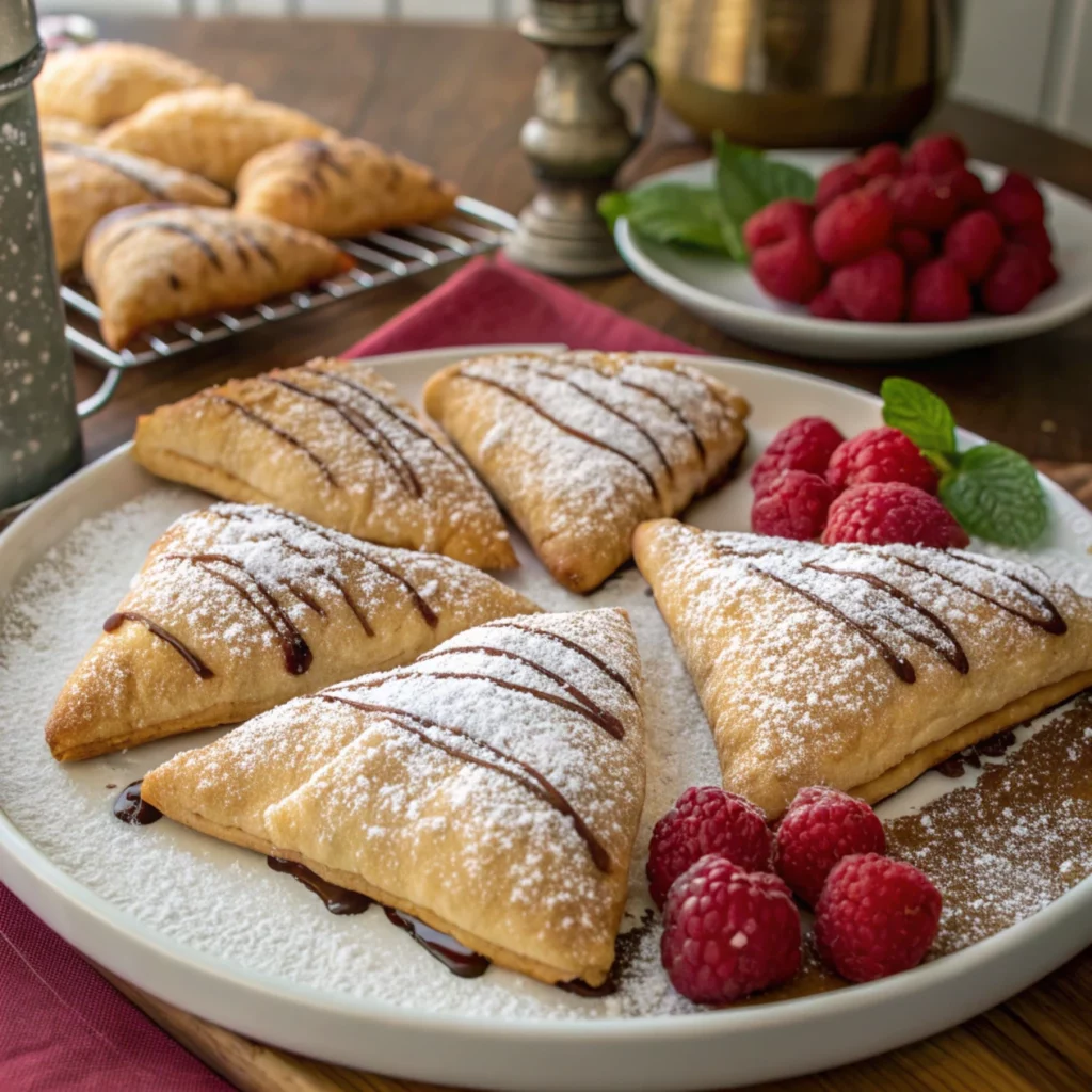 Chocolate Raspberry Cheesecake Turnovers