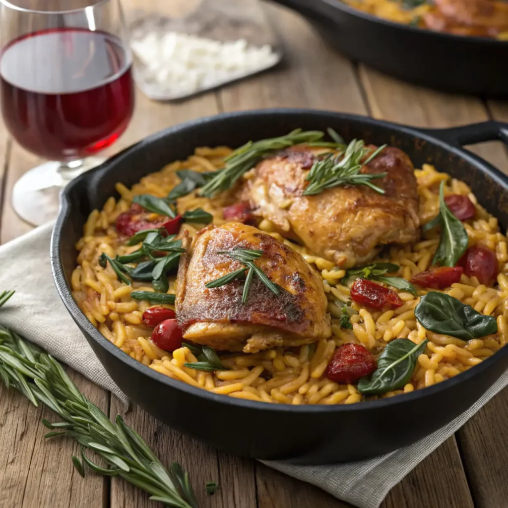 One-Pot Creamy Sun-Dried Tomato Orzo