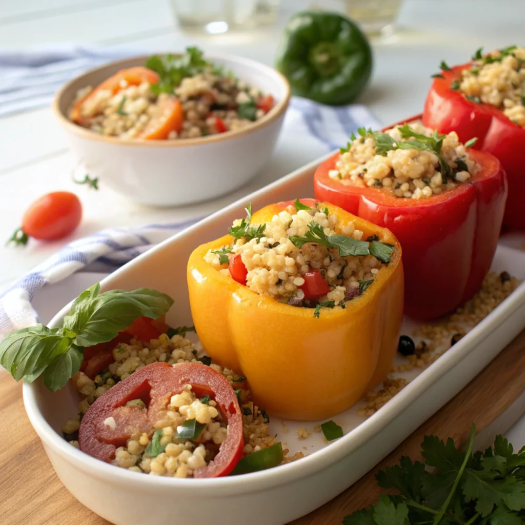 Mediterranean Quinoa Stuffed Peppers