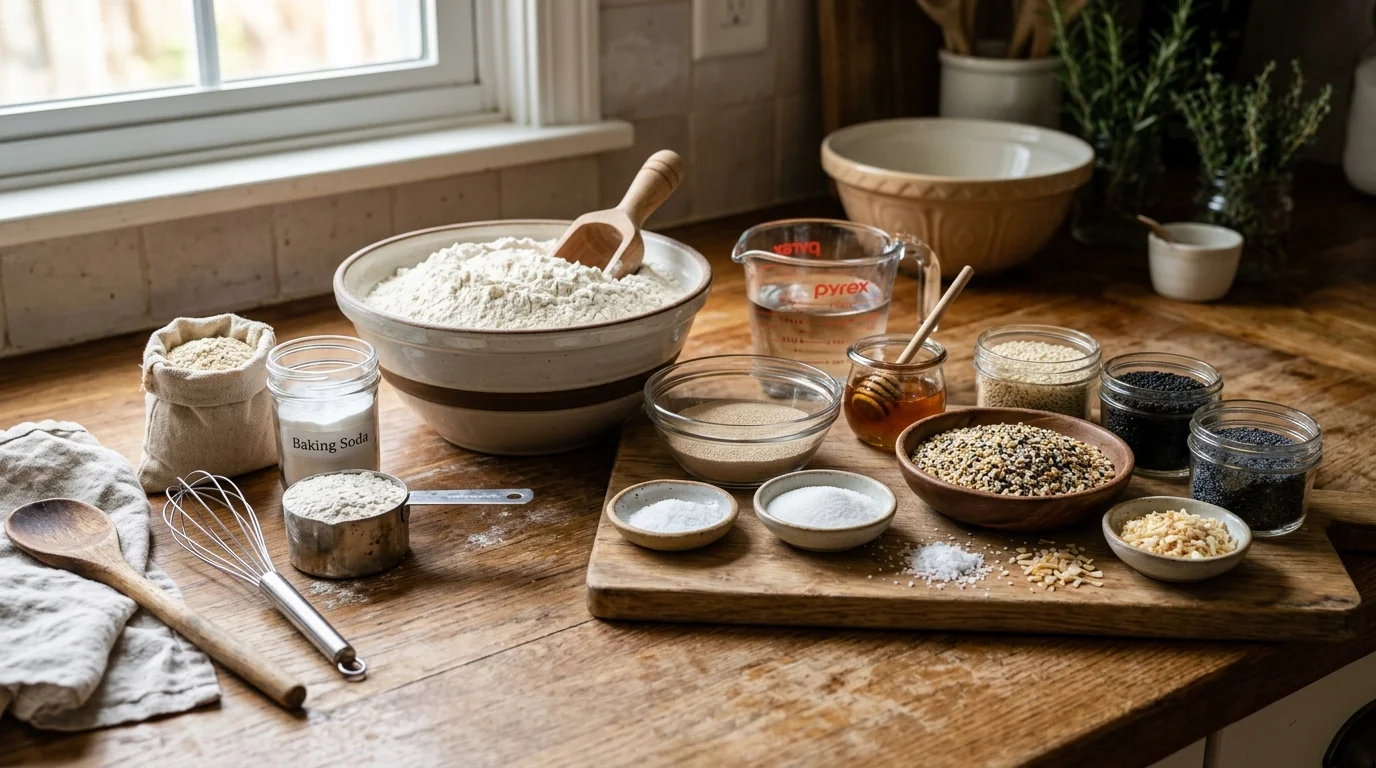 Ingredients for Easy Homemade Bagels