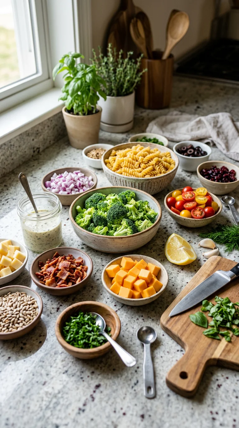 Ingredients for Best Broccoli Pasta Salad