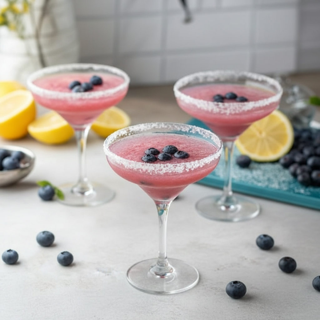 Blueberry Lemon Drop Cocktail