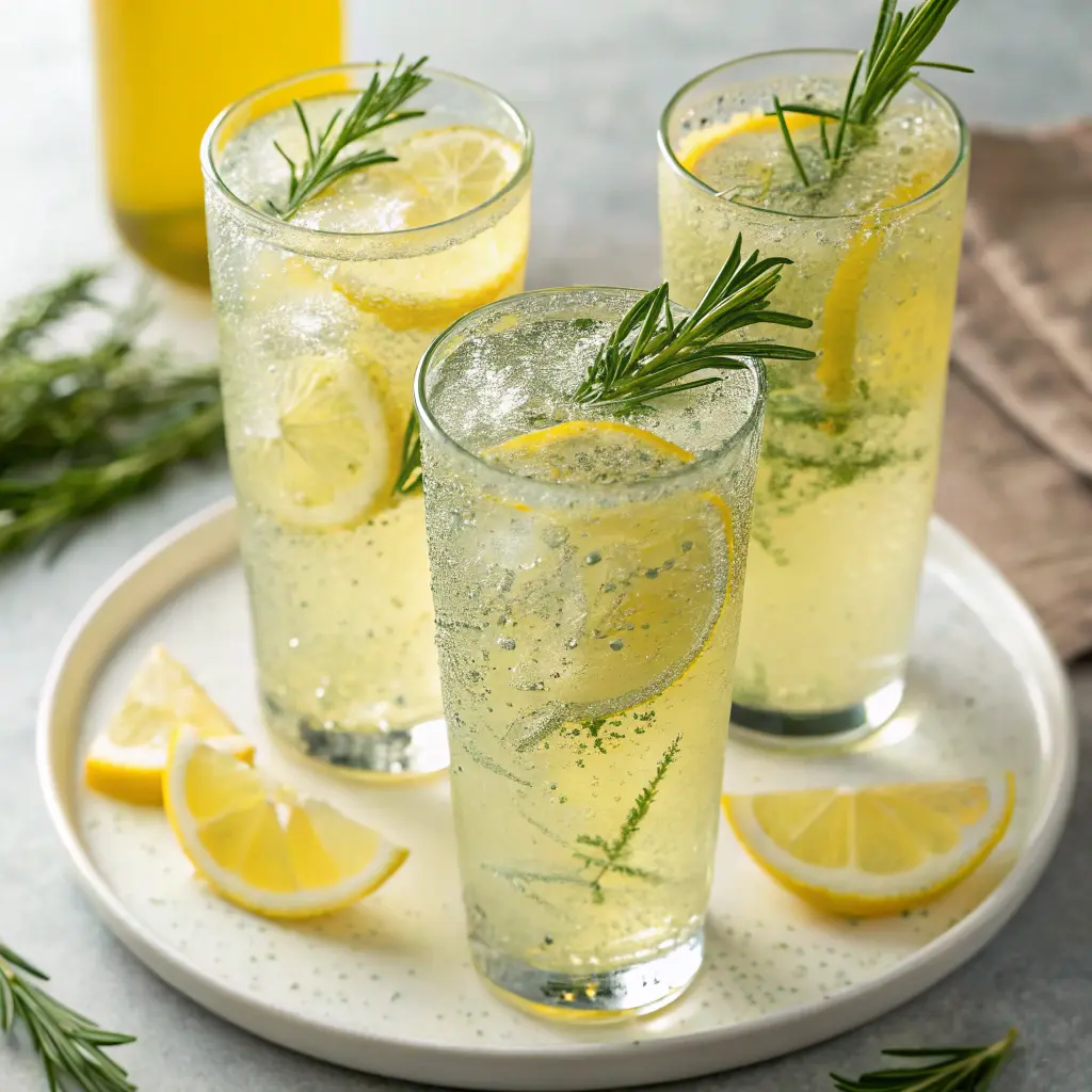 Lemon Herb Limoncello Gin Fizz