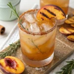 Grilled Peach Maple Bourbon Sour