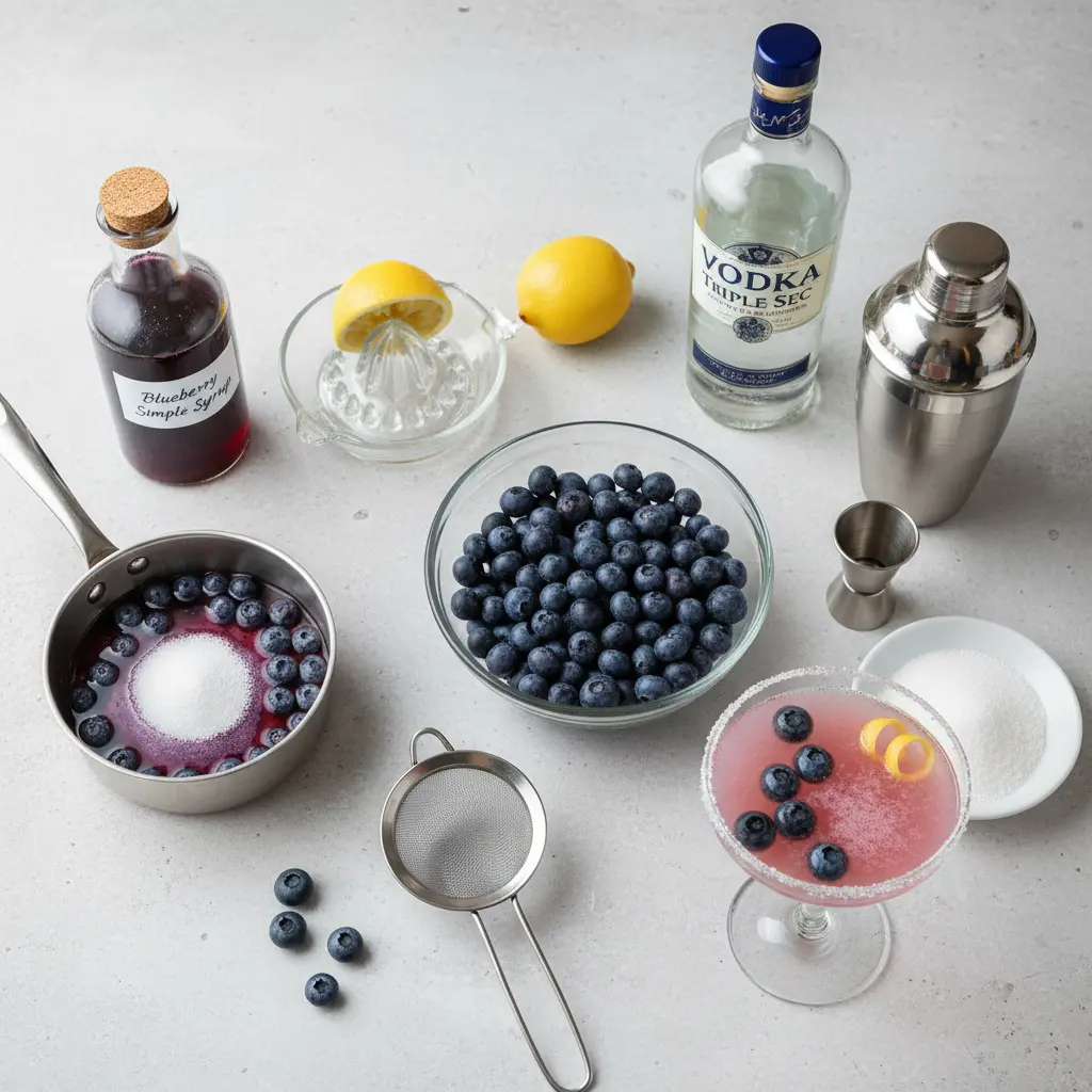 Blueberry Lemon Drop Cocktail ingredients
