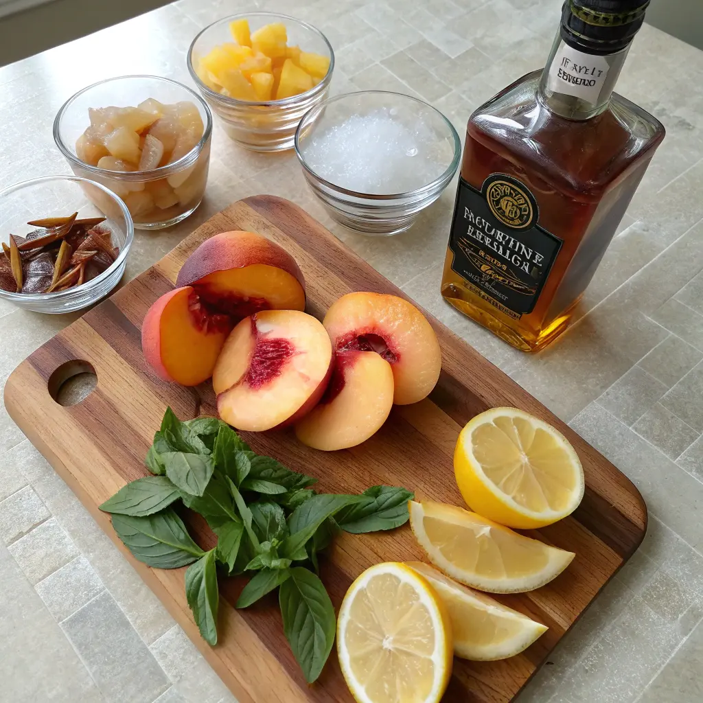 Smoked Peach Maple Bourbon Smash