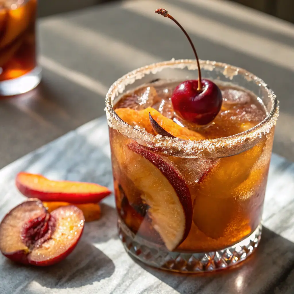 Roasted Peach & Vanilla Bean Old Fashioned